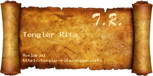Tengler Rita névjegykártya